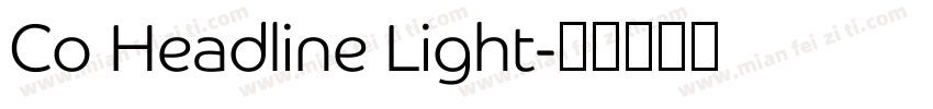 Co Headline Light字体转换